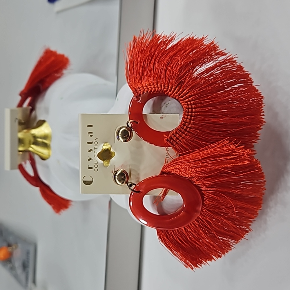 Red earrings